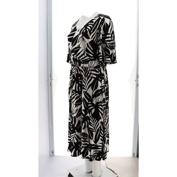 3/4 SLV Flutter Bottom Longer Dress